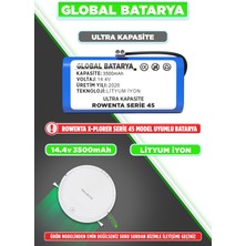 Global Batarya Rowenta Explorer Serie 45 Robot Süpürge Bataryası 14.4V 2600MAH Li-Ion Pil (Orijinal Kapasite)