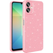 Büşra Ayhan Galaxy A07 Kılıf Kamera Korumalı Simli Lüks Zore Koton Kapak - Açık Pembe