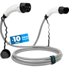 Hims EMEF-22T2-GB-10 22kW Tip 2 Soketli Gri 10m Elektrikli Araç Şarj Kablosu