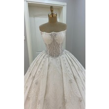 Arden Moda Prenses Pileli Gelinlik