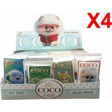Coco Fresh Cep Islak Mendil (15'li Paket) 36'lı Kutu x 4 KUTU(144 Paket) Sevimli Hayvanlar