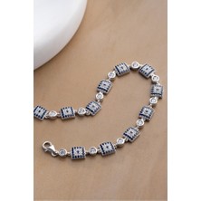 Two Arts Kadın 925 Ayar Gümüş Kalp Motifli Charm Bileklik | Hediye Kutusunda