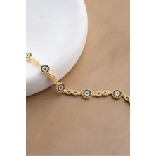 Two Arts Kadın 925 Ayar Gümüş Sonsuzluk Motifli Nazar Boncuklu Bileklik | Hediye Kutusunda