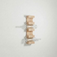 Rack And Cork Rackandcork Modern Masif Ahşap Şaraplık | 4 Şişe Kapasiteli | Duvar Askılı Şarap Rafı