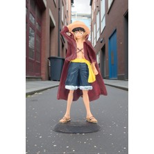 Elifeshop One Piece Luffy Anime Figür Heykel 17 cm Dekoratif Biblo Ev Ofis Genç Odası Hediyesi Model A