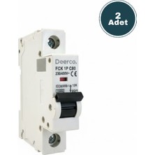 Derko  2 Adet 1 Kutup 10KA C125 Amper Kompakt Kasa Sigorta