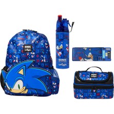 Smiggle Sonic Lisanslı 4'lü Okul Çanta Seti