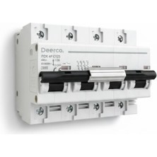 Derko 4 Kutup 10KA C125 Amper Geniş Kasa Sigorta
