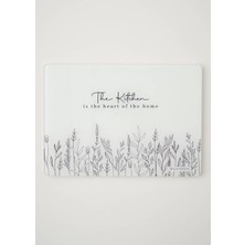 Bella Maison Botanique Cam Kesme Tahtası Beyaz (35X25 Cm)