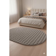 Tropikal Home Bubble Oval Yumuşak Peluş Kaymaz Salon Oturma Yatak Odası Balkon Mutfak Halısı Yolluk