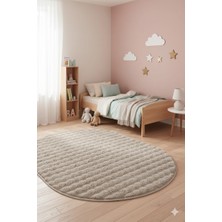 Tropikal Home Bubble Oval Yumuşak Peluş Kaymaz Salon Oturma Yatak Odası Balkon Mutfak Halısı Yolluk