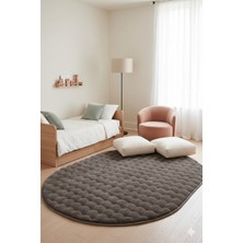 Tropikal Home Bubble Oval Yumuşak Peluş Kaymaz Salon Oturma Yatak Odası Balkon Mutfak Halısı Yolluk