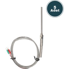 Derko 5 Adet Sıcaklık Sensörü Termokupl J Tipi 5X100 mm Fe-Const