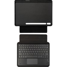 Büşra Ayhan Galaxy Tab S8 Ultra SM-X900 Uyumlu Bsay Border Keyboard Bluetooh Bağlantılı Standlı Klavyeli Tablet Kılıfı-