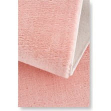 Yıkanabilir Balat Halı Raschel Carpet Pembe Yumuşak Peluş Halı 120 x 420 cm Anti-Statik Kaymaz Taban