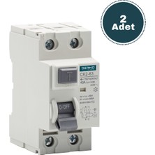 Derko 2 Adet 2p 25AMPER 300MILIAMPER Mekanik Kaçak Akım Rölesi