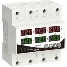 Derko Dijital Trifaze Ayarlanabilir Aşırı ve Düşük Voltaj Koruma Rölesi 63 Amper