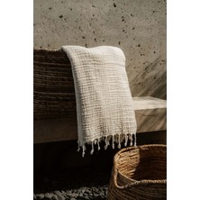 Barine Dore İpeksi Koltuk Şalı Naturel