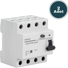 Derko 3 Adet 4p 63AMPER 300MILIAMPER Elektronik Kaçak Akım Koruma Rölesi