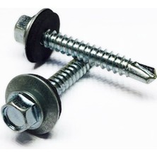 Std Trapez Çatı Vidası 5.5X38 mm 50 Adet Matkap Uçlu Sac Akıllı Vida Çatı Panel Metal Ağaç Vidası