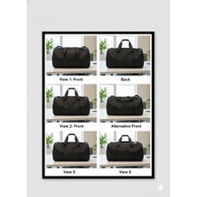 Şapkacımadam Siyah Önü Cepli Ayakkabı Bölmeli Geniş Bavul Seyahat Gym Fitness El ve Spor ve Seyahat Çantası