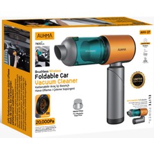 Al-Net 20.000PA, Katlanabilir Tasarımlı, 7800MAH Metal Filtreli, LCD Göstergeli, Araç Süpürgesi