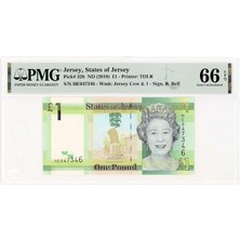 Urlanumis Jersey 1 Pound Nd 2010 Pick # 32B Pmg 66 Epq – Unc Çilbanknot