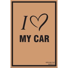 Özgürce 35X50 I Love My Car Baskılı Kraft Oto Paspas 50 Adet Set
