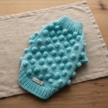 Lady Fify Kedi ve Köpek Için Boncuklu Turkuaz Kazak