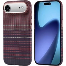 Büşra Ayhan iPhone 17 Air Kılıf M-Safe Şarj Özellikli Karbon Fiber Görünümlü Bsay Nekst Kapak - Kırmızı