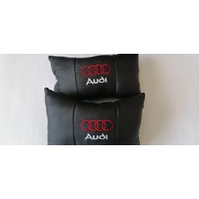 Özgürce Araba ve Ofis Bel ve Boyun Destek Yastığı, Vinil Deri, Nakış Detaylı