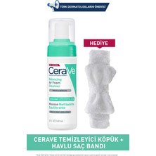 Cerave Karma ve Hassas Cilt Tipleri Için Temizleyici Köpük ve Havlu Saç Bandı Seti