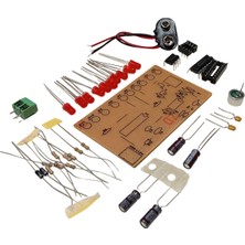 Devre Dünyası Dc 9-12V Ses ile Dans Eden Ledler Kendin Yap Hobi Devresi Dıy Lehimleme Kiti - Demonte(Montesiz)