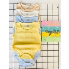 Miyakidsworld Büyük Boy (4 Adet) Çocuk Çıtçıtlı Body 3-4-5-6-7-8-9 -10-11-12 Yaş Özel Gereksinimli Zıbın