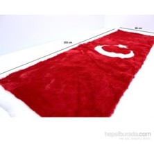 Özgürce Türk Bayrağı Peluş Torpido Halısı, Yumuşak ve Renkli Araç Için