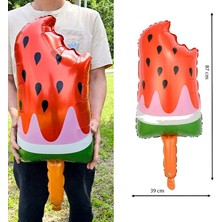 Pandoli Çubuk Dondurma Şekilli Karpuz Folyo Balon 87X39 cm 1 Adet Hawai
