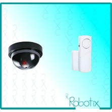 Robotix Caydırıcı Dome Sahte Kamera + Beyaz Kapı Pencere Alarmı