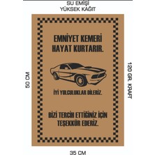 Özgürce 35X50 cm Kraft Kağıt Oto Paspası, 100 Adet, Dayanıklı ve Ekonomik