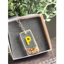 Miina Aksesuar Epoksi Isminize Özel Harf Anahtarlık