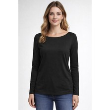 Boutique Moonlight Kayık Yaka Uzun Kollu Bluz