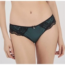 Letsii Kadın Dantel Detaylı Slip Külot Siyah Renk
