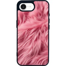 Scaleta Case iPhone 16E Uyumlu Kürk Tasarımlı Glossy Mat Siyah Silikon Telefon Kılıfı