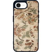 Scaleta Case iPhone 16E Uyumlu Motif Tasarımlı Glossy Mat Siyah Silikon Telefon Kılıfı