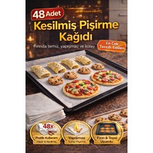 Optimex 48 Adet Hazır Kesilmiş Pişirme Kağıdı – Fırın Tepsisi Için Pratik Kullanım – Yağlı Kağıt