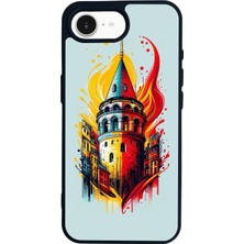 Scaleta Case iPhone 16E Uyumlu Taraftar Tasarımlı Glossy Mat Siyah Silikon Telefon Kılıfı