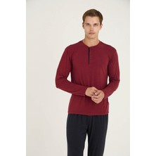 Kly Erkek Midi Yaka Pijama Takımı Konforlu Uyku 9220