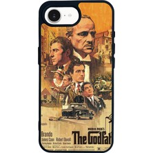 Scaleta Case iPhone 16E Uyumlu Film Tasarımlı Glossy Mat Siyah Silikon Telefon Kılıf