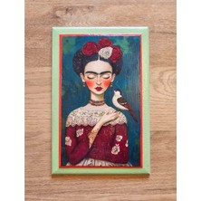 Panda Hediyelik El Boyaması Dekoratif Ahşap Tablo – Kadın Figürlü Modern Duvar Süsü (Ölçü: 13 x 21,5 Cm)