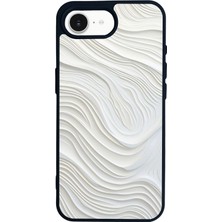 Scaleta Case iPhone 16E Uyumlu Duvar Tasarımlı Glossy Mat Siyah Silikon Telefon Kılıfı