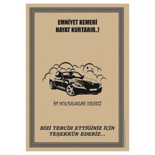 Özgürce Çeşitli Araba Resmi Baskılı Oto Paspas Kağıdı 100 Adet, 35X50 Cm, Kaliteli